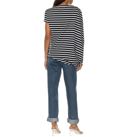 Shop Jw Anderson Gilbert & George Striped Cotton Top In Blue