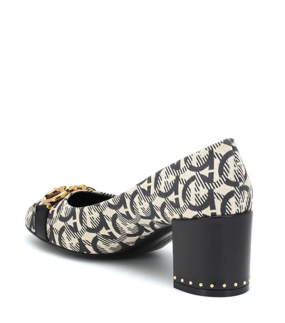 Shop Ferragamo Garda Jacquard Pumps In Black