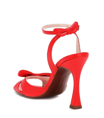 Shop Alexa Chung Leather Sandals In Red