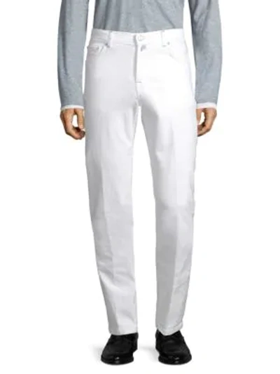 Shop Kiton Straight-fit Jeans In White