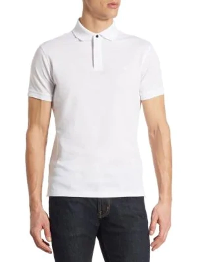 Shop Ralph Lauren Rlx Solid Zip Polo In White