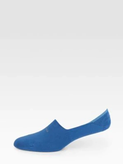 Shop Marcoliani Invisible Socks In Atlantis Blue