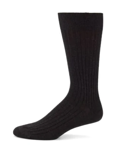 Shop Marcoliani Men's Solid Merino Wool Socks In Charcoal
