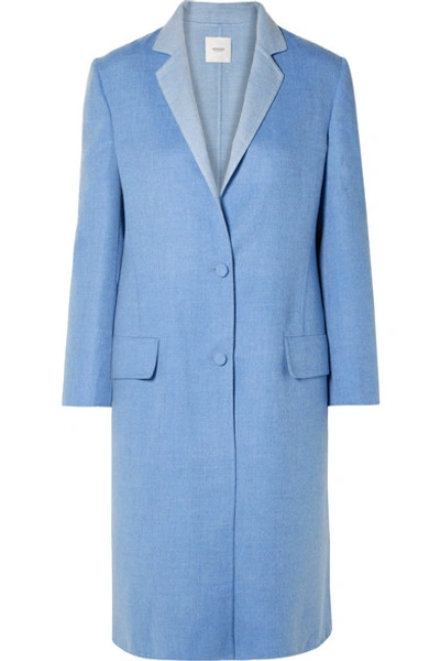 Shop Agnona Century Cashmere Coat In Blue