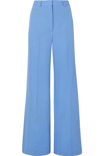 Shop Stella Mccartney Dolce Wool-twill Wide-leg Pants In Blue