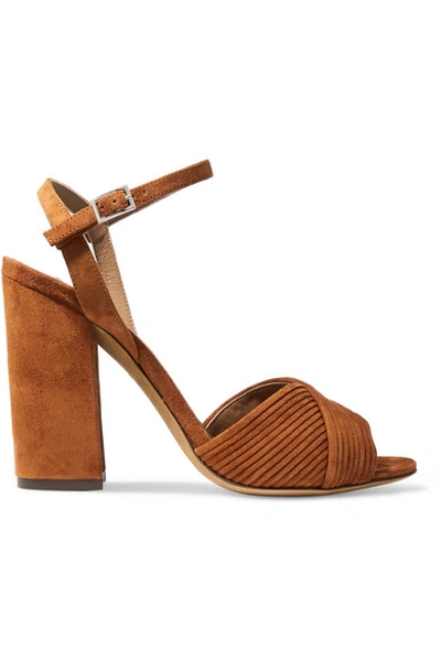Shop Tabitha Simmons Kali Suede Sandals In Tan