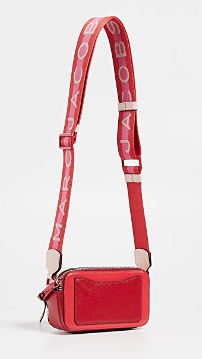 Shop Marc Jacobs Snapshot Dtm Camera Bag In Poppy Red Multi