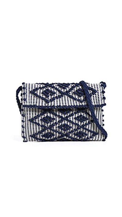 Shop Antonello Suni Rombi Multipli Bag In Blue/blue/grezzo