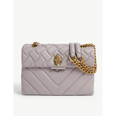 Kensington Quilted Leather Shoulder Bag In Lilac