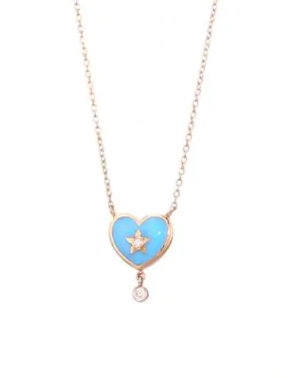 Shop Nayla Arida 18k Yellow Gold & White Diamonds Heart Pendant Necklace