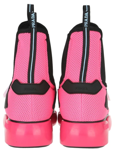 Shop Prada Cloudbust Ankle Boot In Pink Fluo