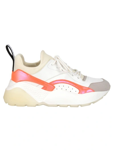 Shop Stella Mccartney Eclypse Sneakers In White + Orange