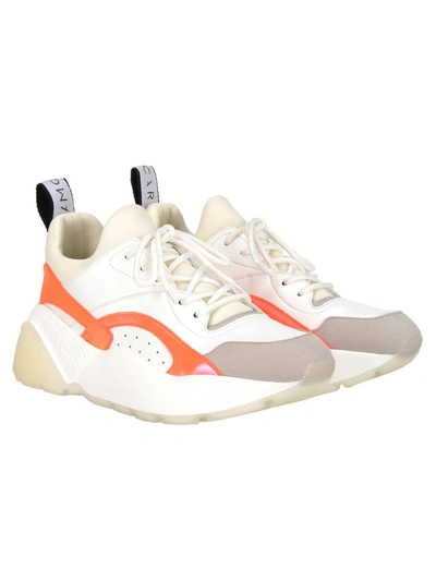 Shop Stella Mccartney Eclypse Sneakers In White + Orange