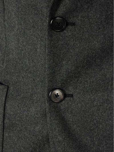 Shop Prada Jacket Badge Lining In Grey
