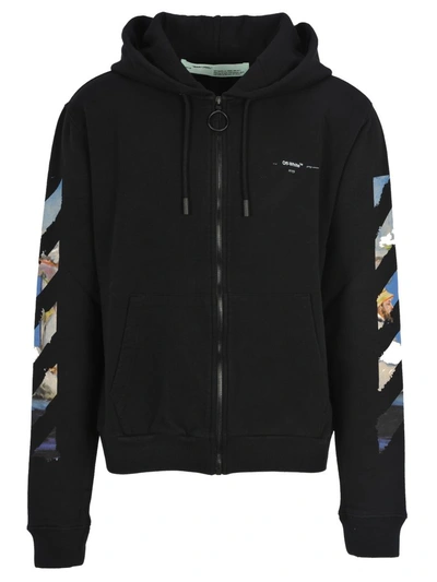 Off white Off White Arrow Impressionism Hoodie Zip In Black ModeSens