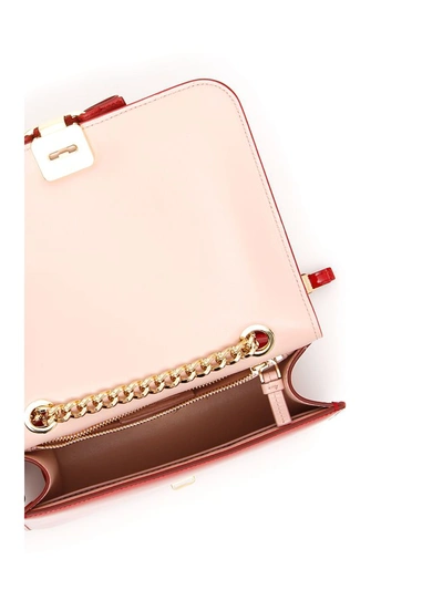 Shop Ferragamo Salvatore  Patent Vara Rainbow Bag In Pink (red)