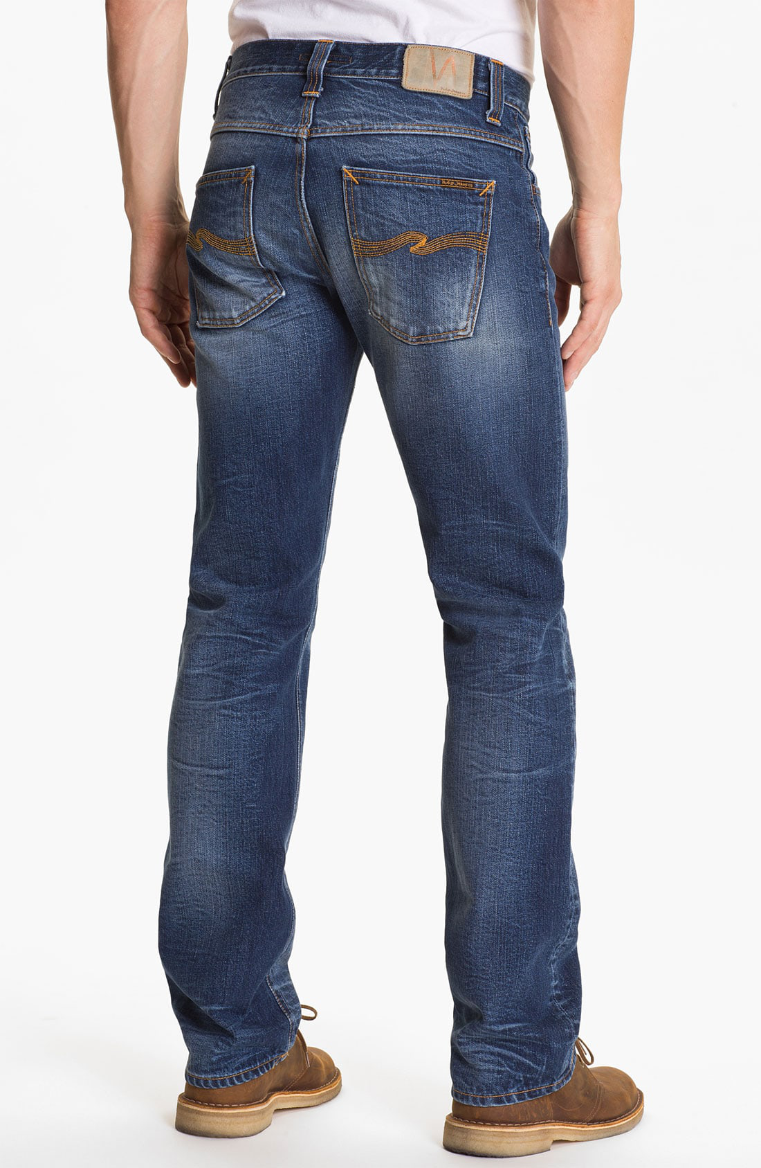 Mechanics mere og mere Flygtig Nudie Jeans Nudie 'average Joe' Straight Leg Jeans In Organic Fine Contrast  | ModeSens