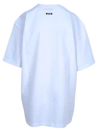 Shop Msgm Tshirt Dress In White
