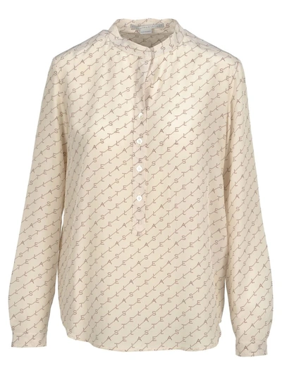 Shop Stella Mccartney Monogram Printed Shirt In White Monogramme