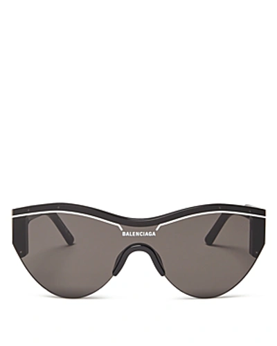 Shop Balenciaga Women's Cat Eye Shield Sunglasses, 99mm In Black/gray