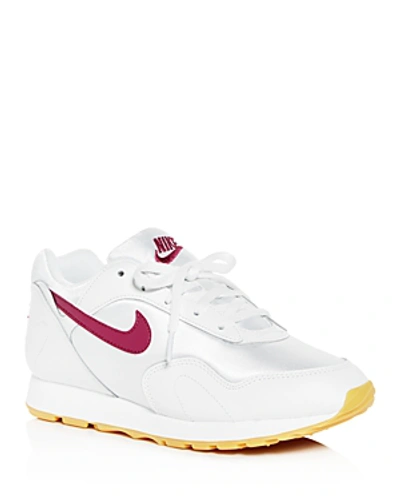 Shop Nike Women's Outburst Low-top Sneakers In Summit White/true Berry/gum Yellow
