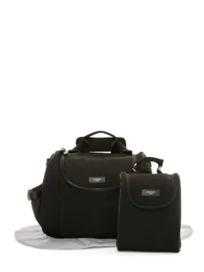 Shop Storksak Poppy Lux Backpack Diaper Bag In Scuba Black