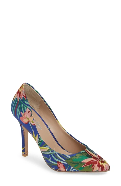 Shop Charles By Charles David Maxx Pointy Toe Pump In Ocean Blue Fabric