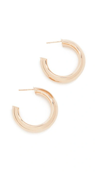 Shop Bronzallure Thick Tube Mini Hoop Earrings In Gold