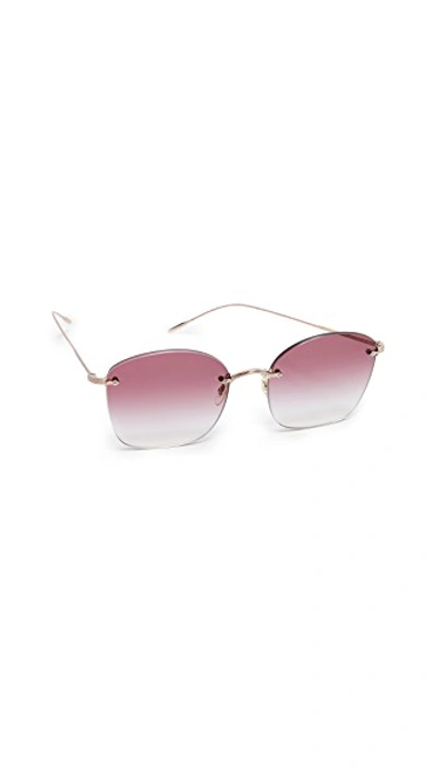 Shop Oliver Peoples Marlien Sunglasses In Rose Gold