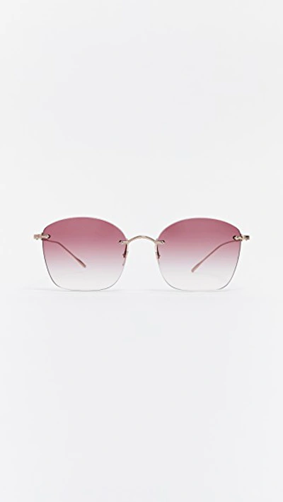 Shop Oliver Peoples Marlien Sunglasses In Rose Gold
