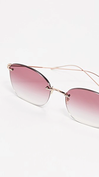 Shop Oliver Peoples Marlien Sunglasses In Rose Gold