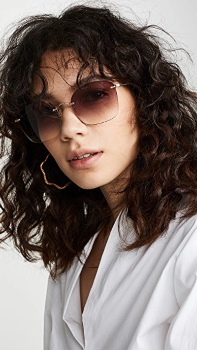 Shop Oliver Peoples Marlien Sunglasses In Rose Gold