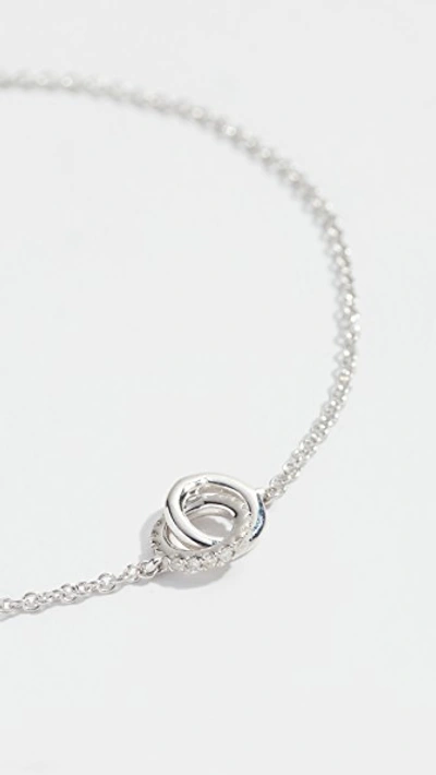 Shop Adina Reyter Pavé Interlocking Loop Bracelet In Sterling Silver