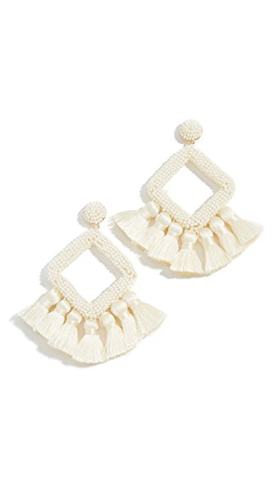 Shop Baublebar Laniyah Fringe Drop Earrings In Ivory