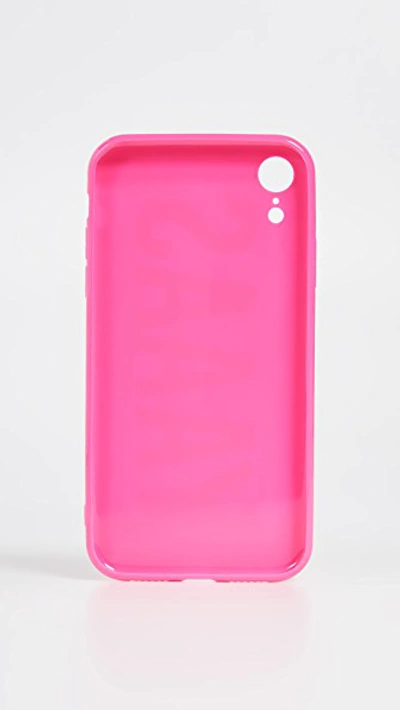 Shop Off My Case Yaaas Iphone Case In Hot Pink/white