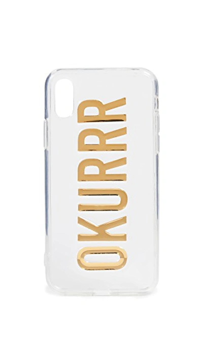 Shop Off My Case Iphone Case In Clear/gold