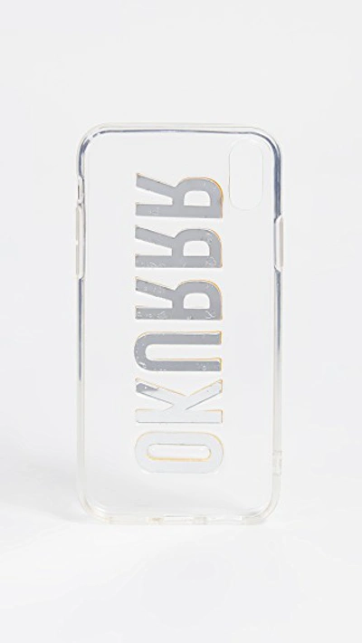 Shop Off My Case Iphone Case In Clear/gold