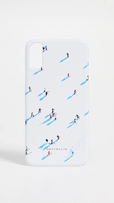 Shop Gray Malin The Deer Valley Skiers Iphone Case In Multi