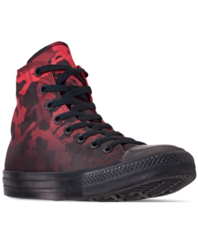 Converse Men's Chuck Taylor All Star Gradient Camo High Top Casual Sneakers  From Finish Line In Sedona Red/black/black | ModeSens