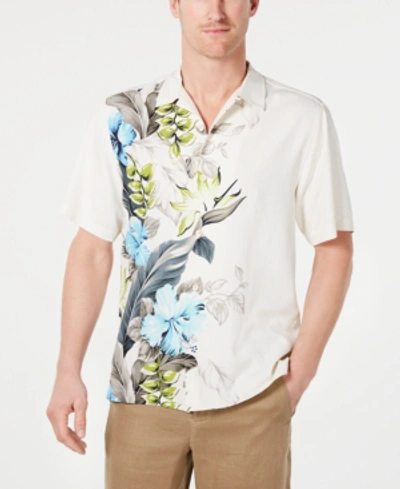 Shop Tommy Bahama Men's Garden Of Hope & Courage Silk Hawaiian Shirt In Marble Cream