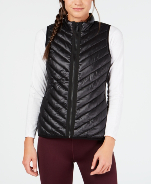 calvin klein quilted metallic puffer vest