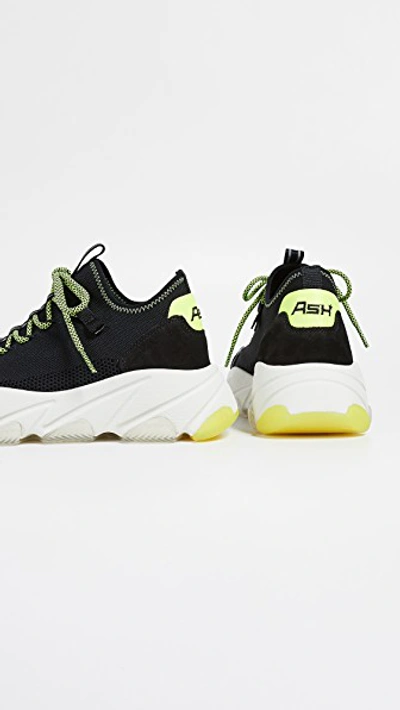Shop Ash Excape Joggers In Black/silver/fluo Yellow