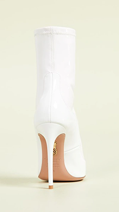 Shop Aquazzura Zen 105 Booties In White