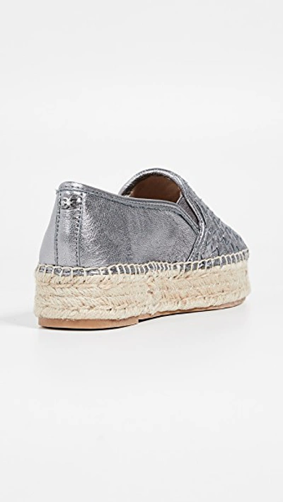 Shop Sam Edelman Catherine Espadrilles In Pewter