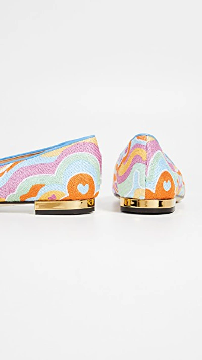 Shop Charlotte Olympia Peace And Love Kitty Loafers In Multi