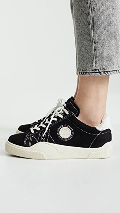 Shop Eytys Wave Suede Sneakers In Black