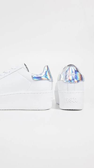 Shop Ash Cult Platform Sneakers In White/rainbow Silver