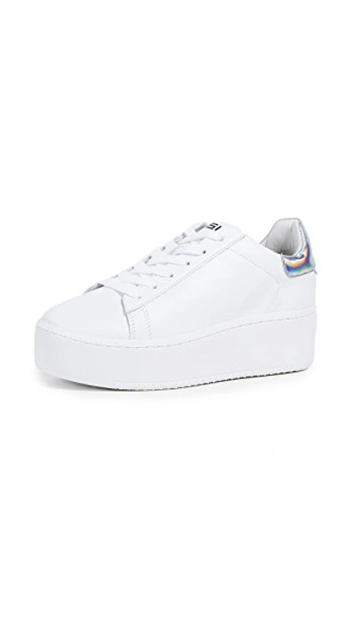 Shop Ash Cult Platform Sneakers In White/rainbow Silver