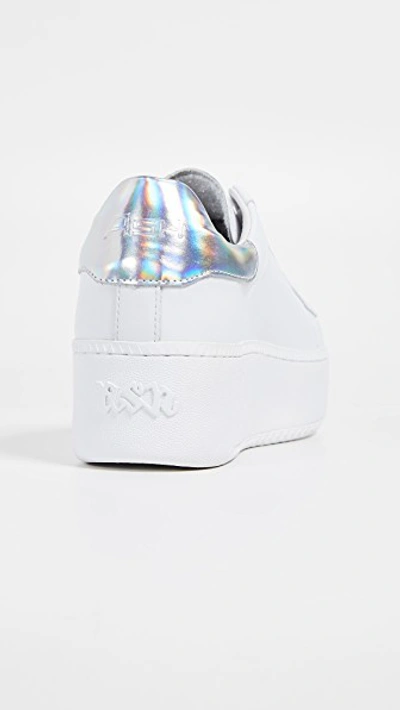 Shop Ash Cult Platform Sneakers In White/rainbow Silver