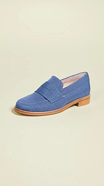 Shop Leandra Medine Mr Loafers In Navy